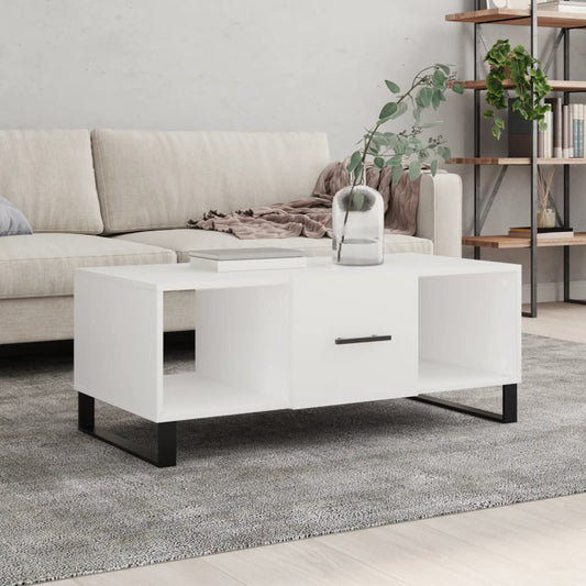 Coffee table, white, 102x50x40 cm, composite wood