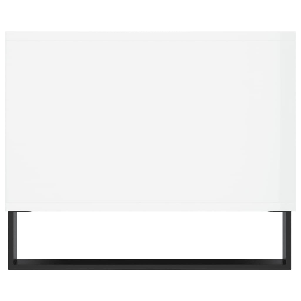 Coffee table, glossy white, 102x50x40 cm, processed wood