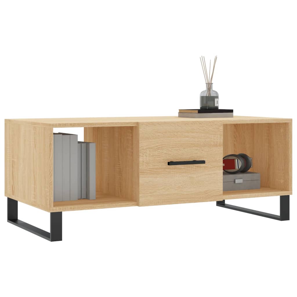 Coffee table, sonoma oak, 102x50x40 cm, processed wood