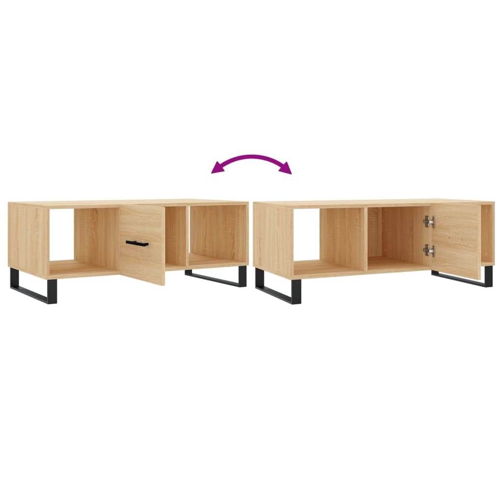 Coffee table, sonoma oak, 102x50x40 cm, processed wood