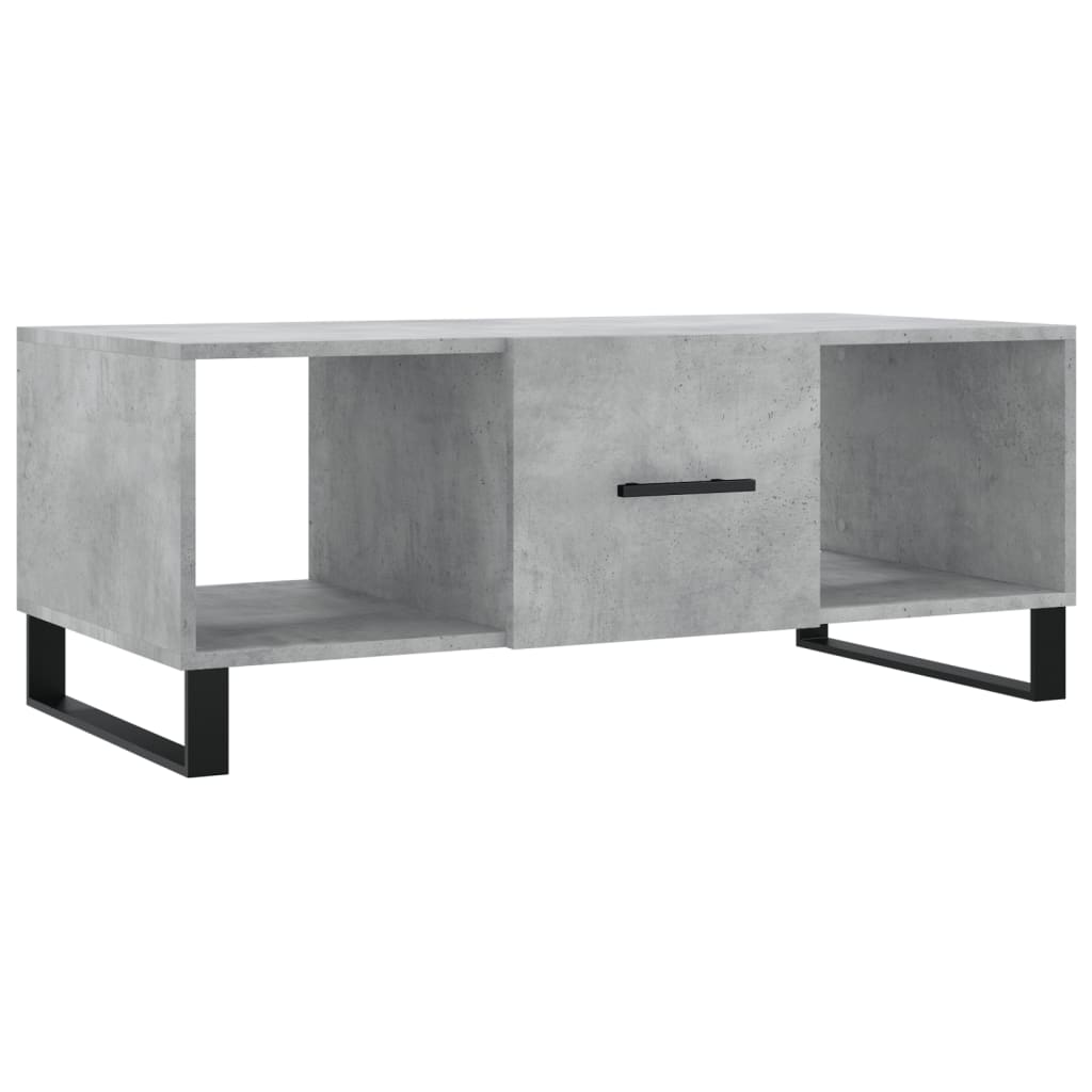 Coffee table, concrete gray, 102x50x40 cm, processed wood