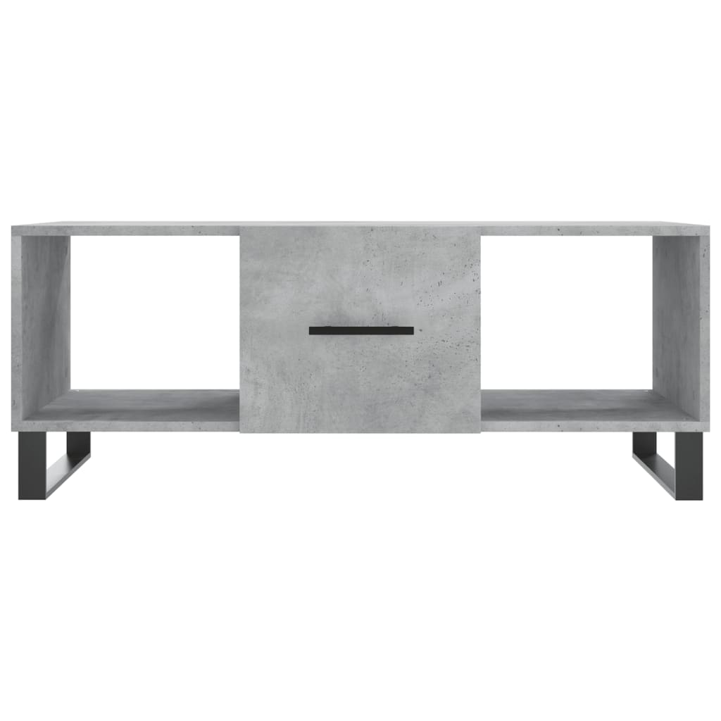 Coffee table, concrete gray, 102x50x40 cm, processed wood