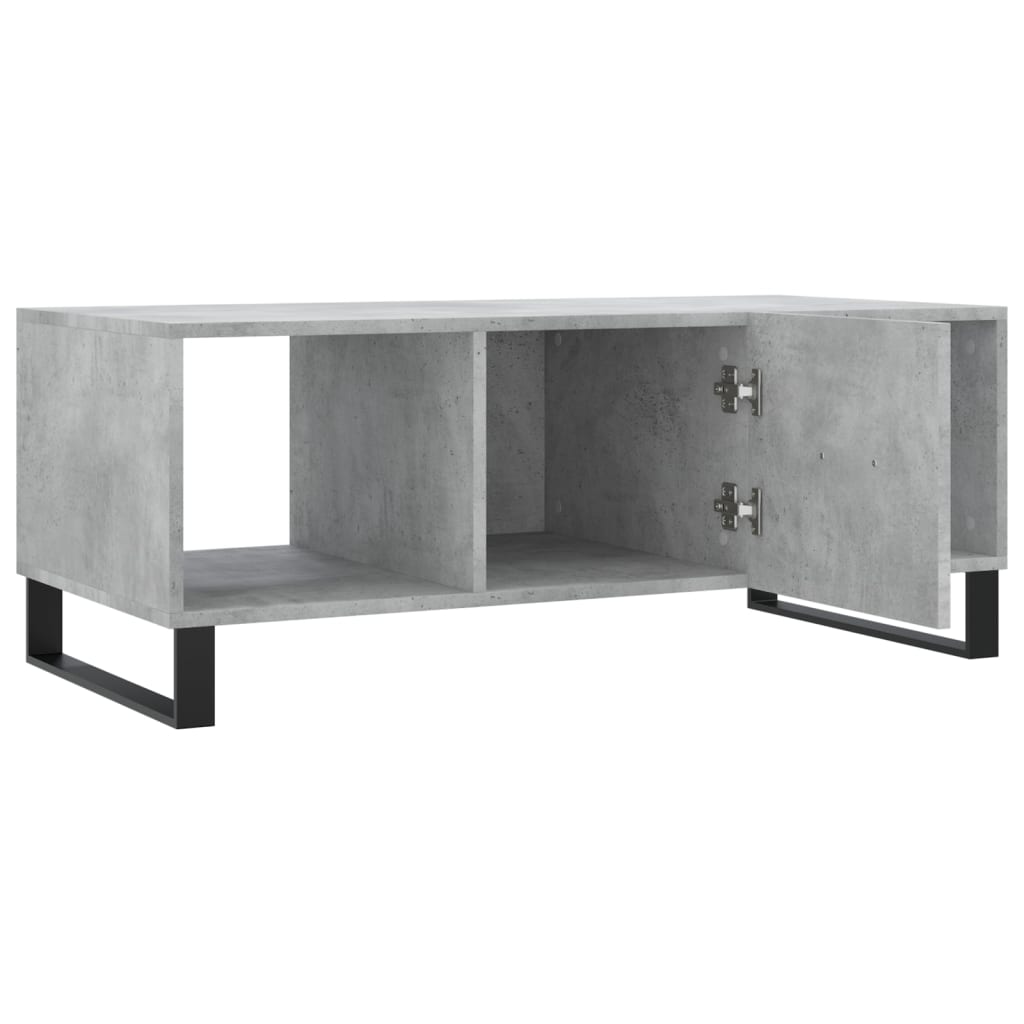 Coffee table, concrete gray, 102x50x40 cm, processed wood