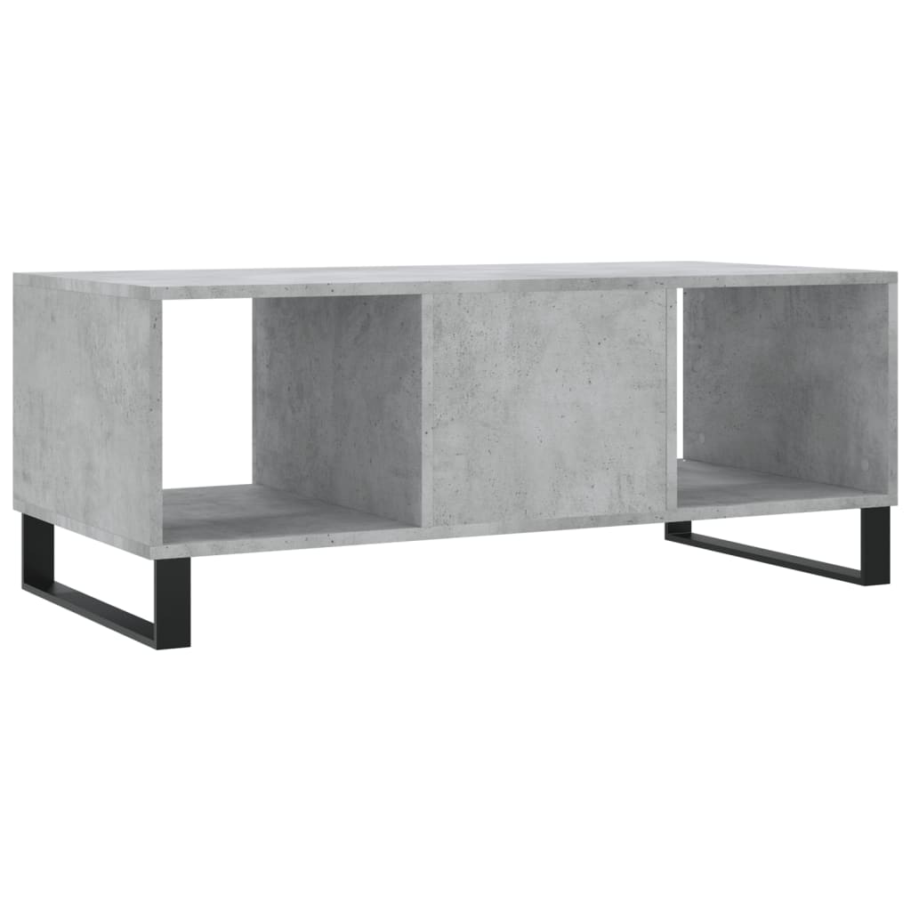 Coffee table, concrete gray, 102x50x40 cm, processed wood