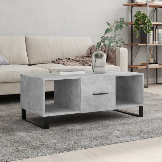 Coffee table, concrete gray, 102x50x40 cm, processed wood