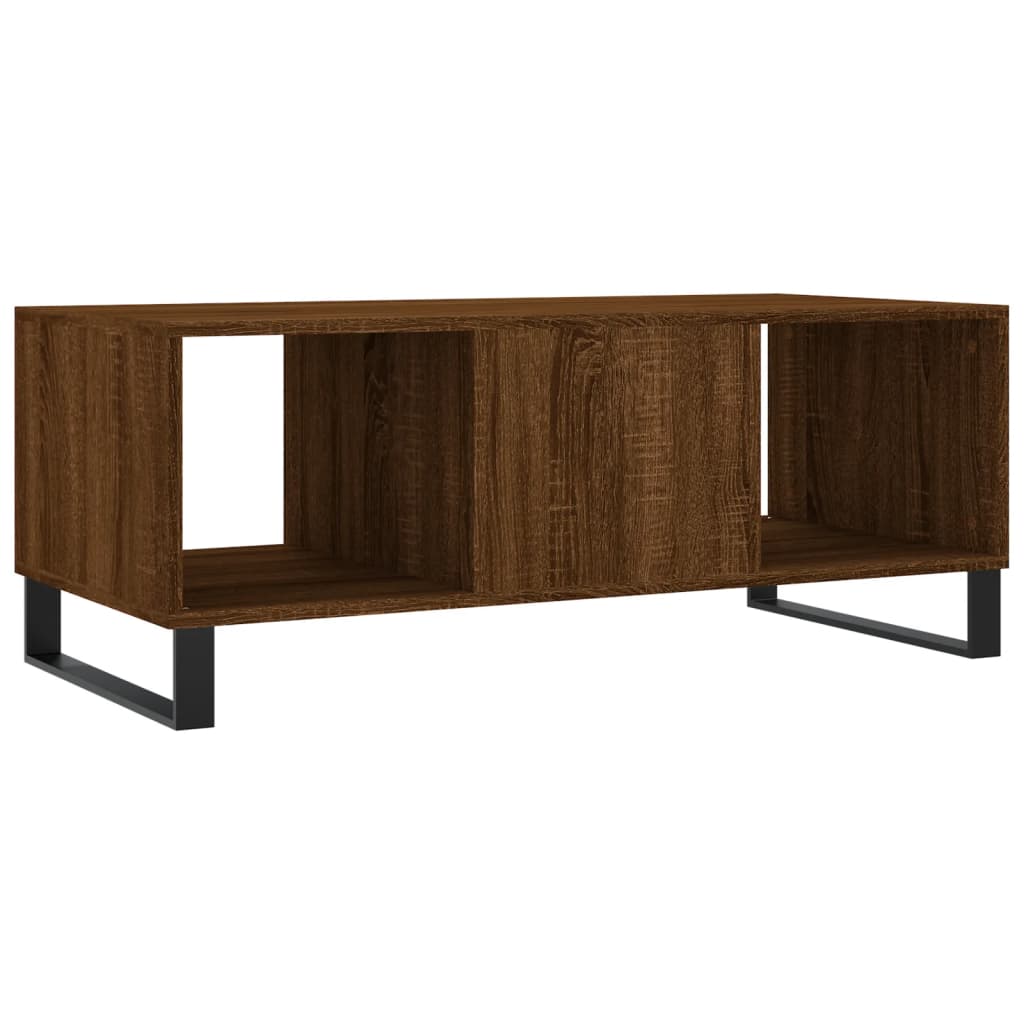 Coffee table, brown oak, 102x50x40 cm, composite wood