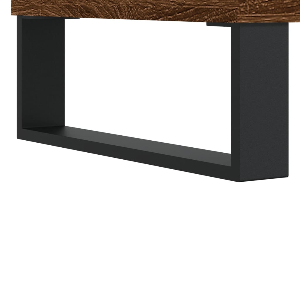 Coffee table, brown oak, 102x50x40 cm, composite wood