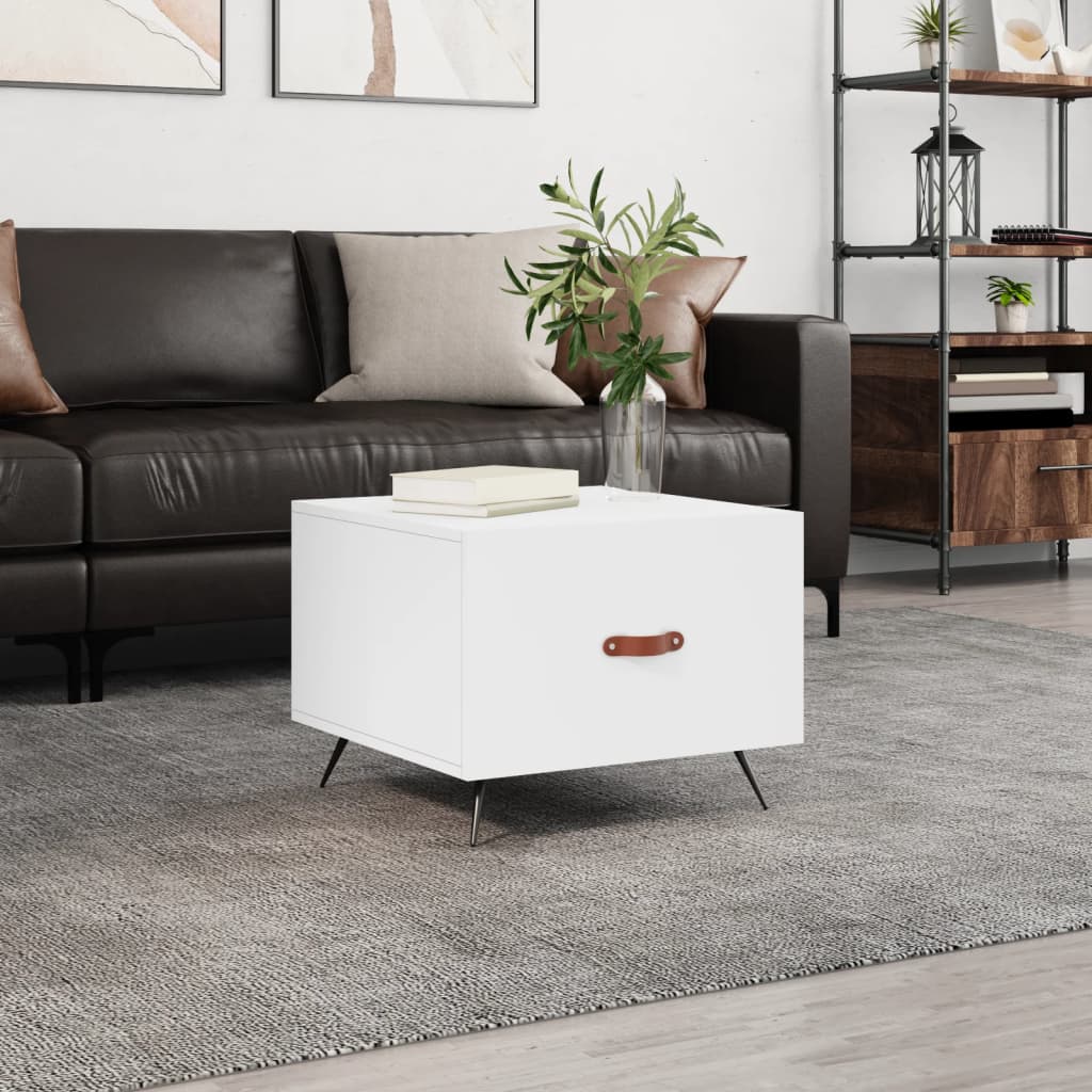 Coffee table, white, 50x50x40 cm, composite wood