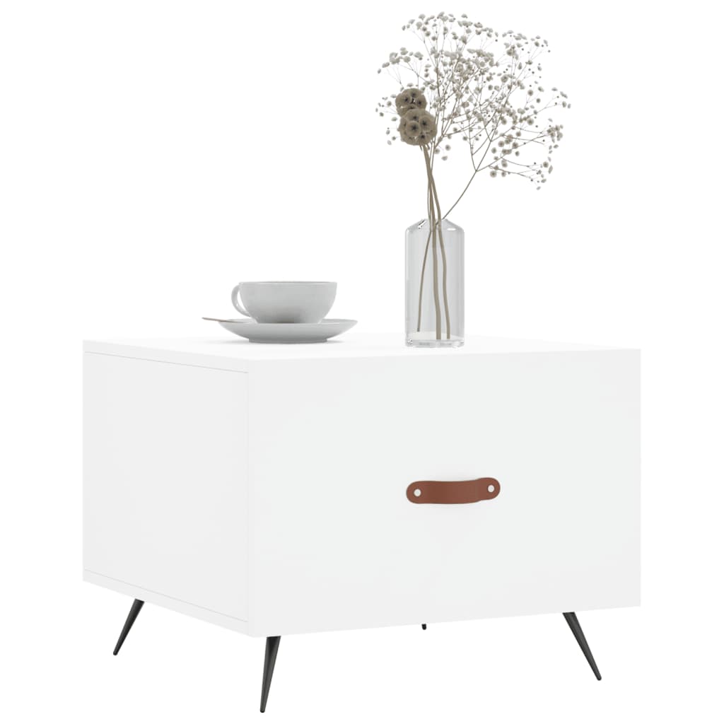 Coffee tables, 2 pcs., white, 50x50x40 cm, composite wood
