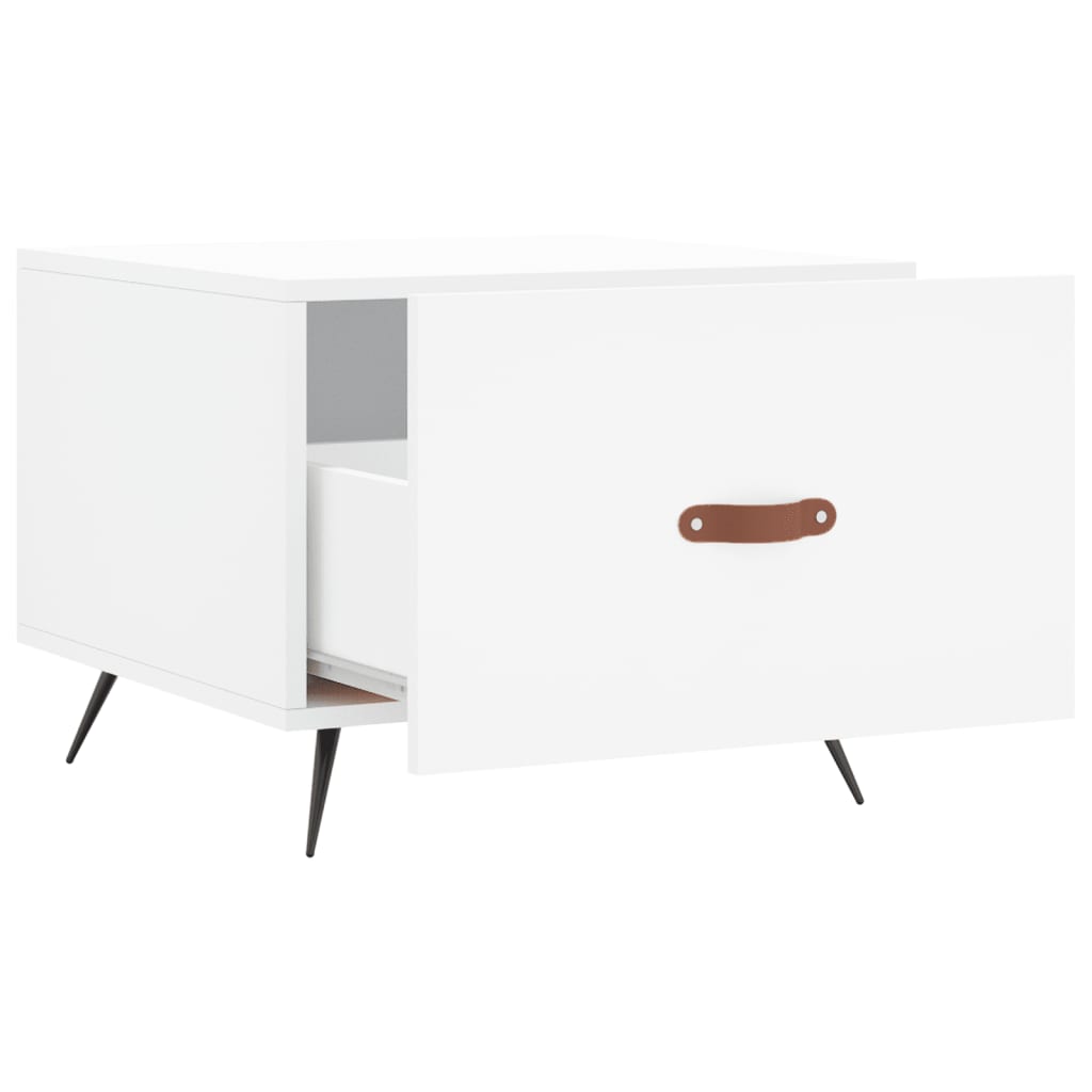Coffee tables, 2 pcs., white, 50x50x40 cm, composite wood