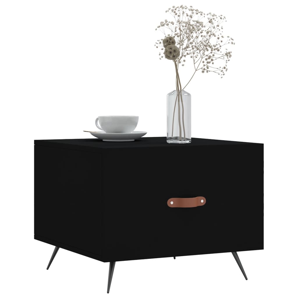 Coffee table, black, 50x50x40 cm, composite wood
