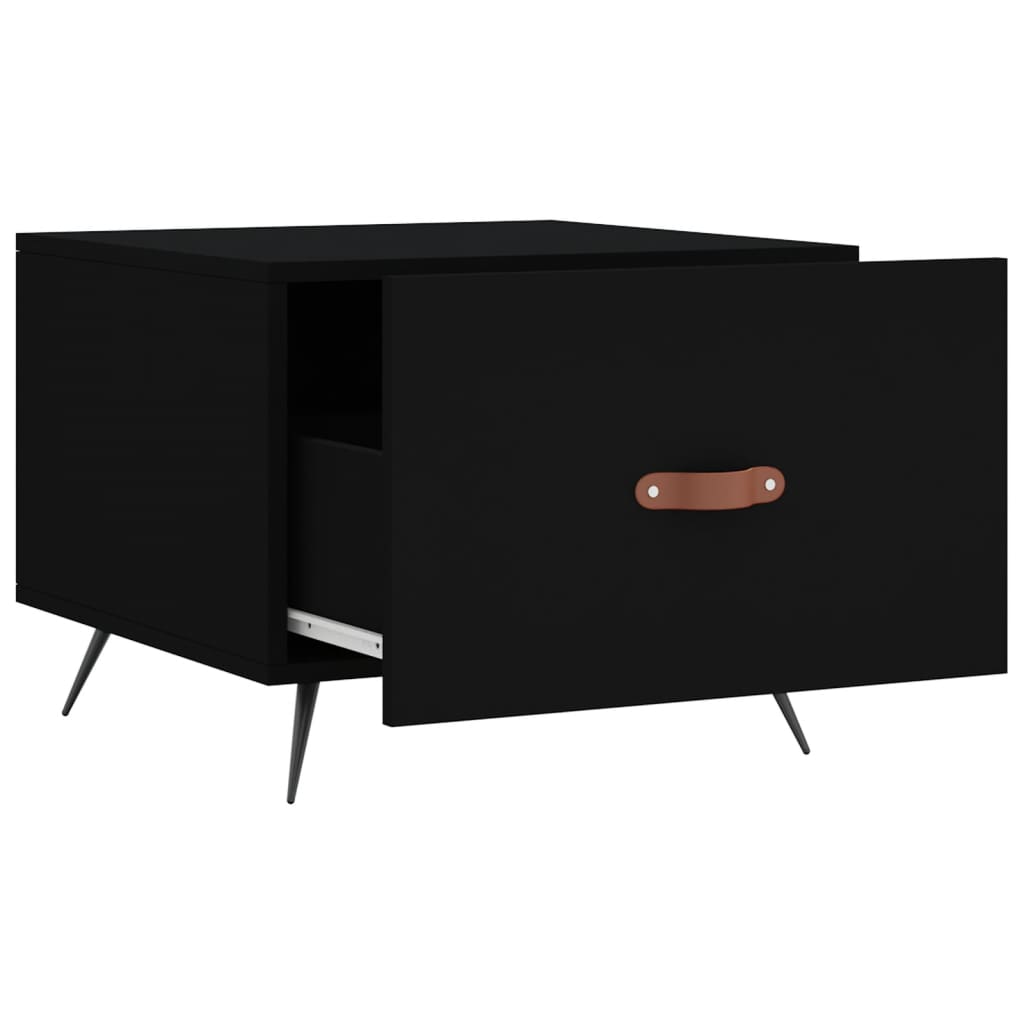 Coffee table, black, 50x50x40 cm, composite wood