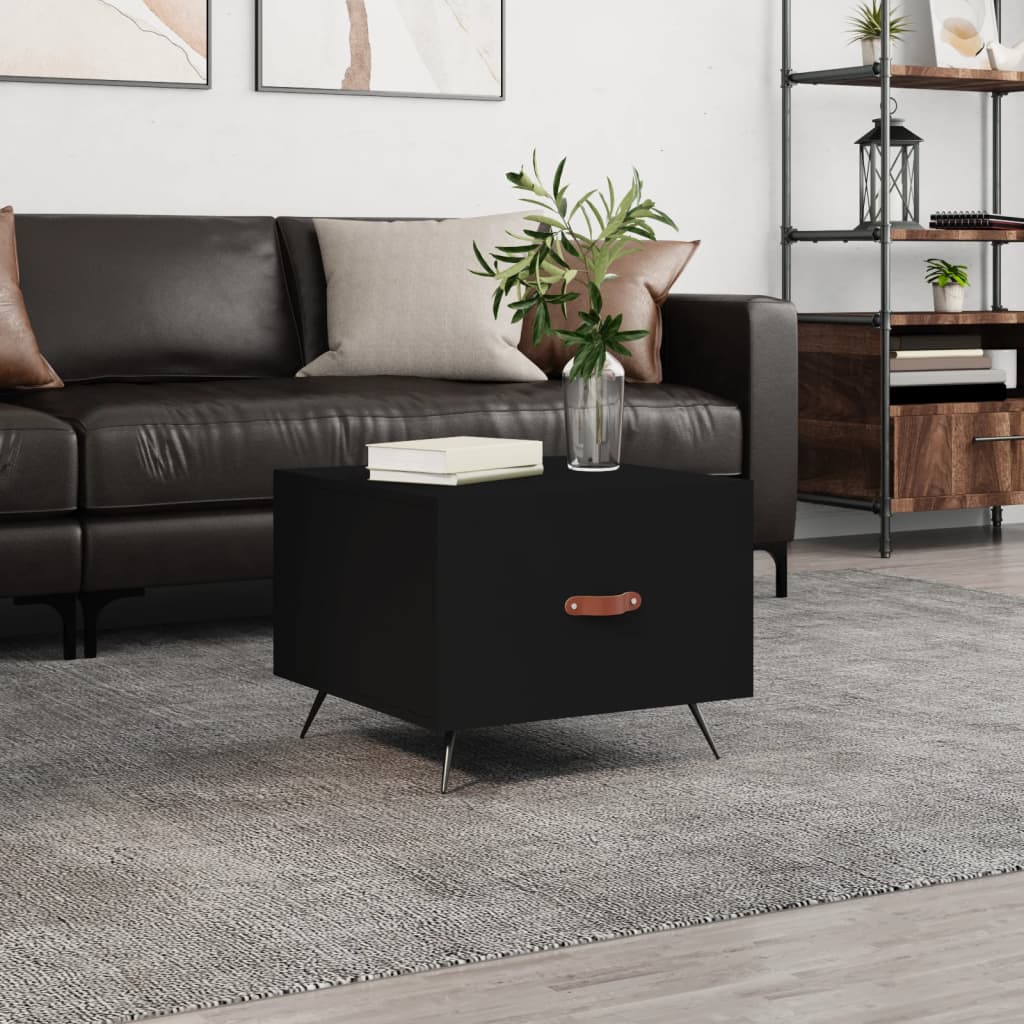 Coffee table, black, 50x50x40 cm, composite wood