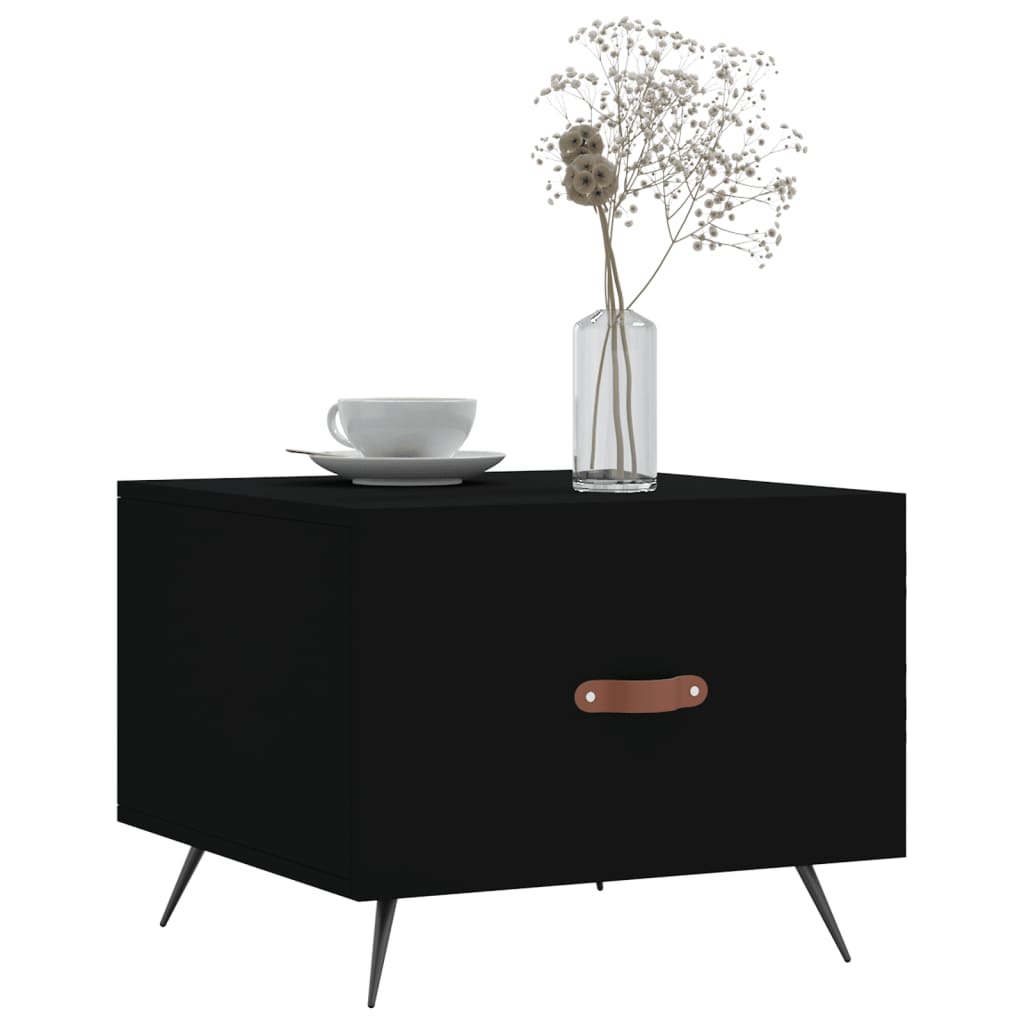 Coffee tables, 2 pcs., black, 50x50x40 cm, composite wood