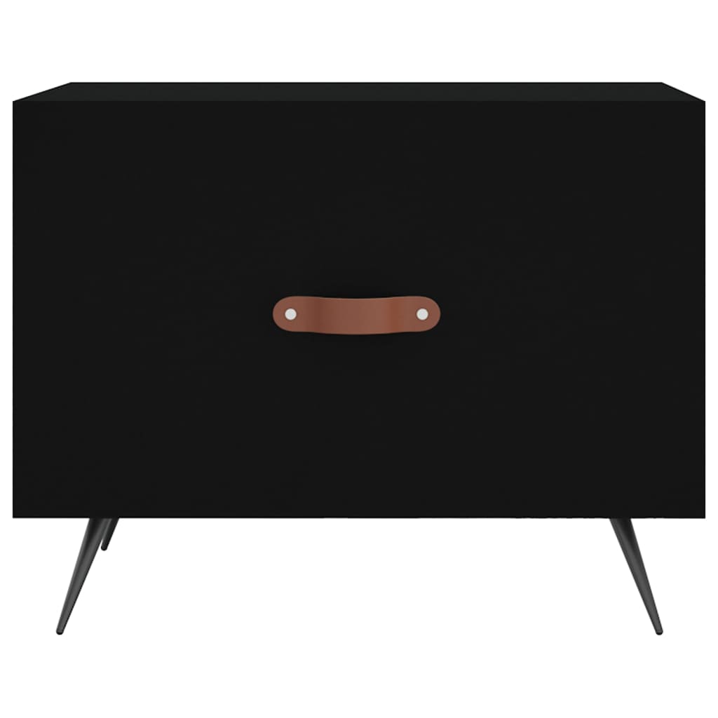 Coffee tables, 2 pcs., black, 50x50x40 cm, composite wood