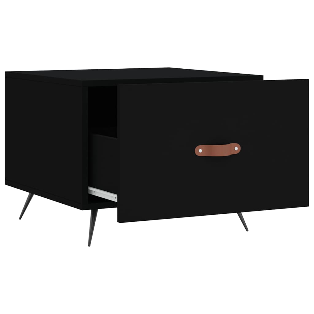 Coffee tables, 2 pcs., black, 50x50x40 cm, composite wood