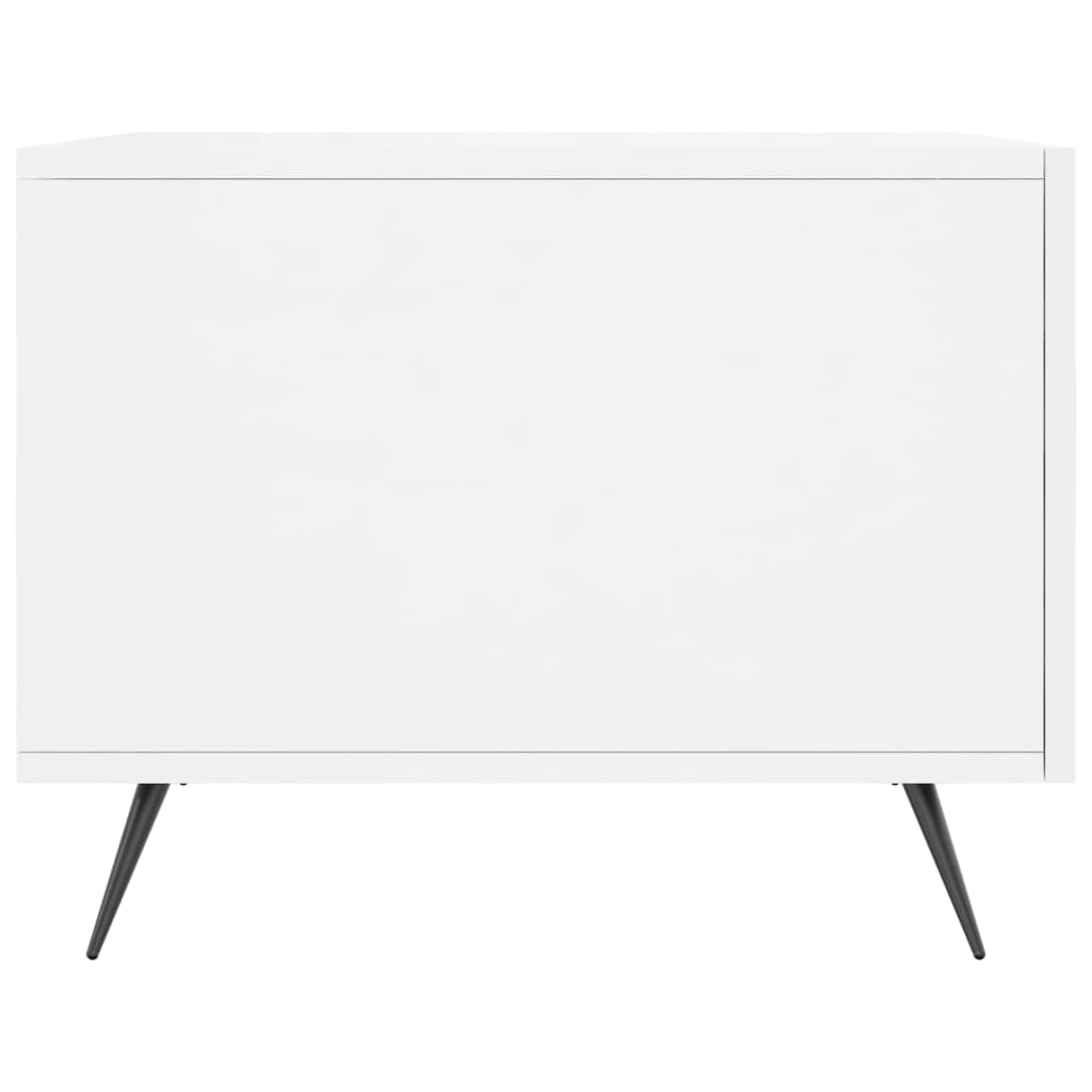 Coffee table, glossy white, 50x50x40 cm, composite wood