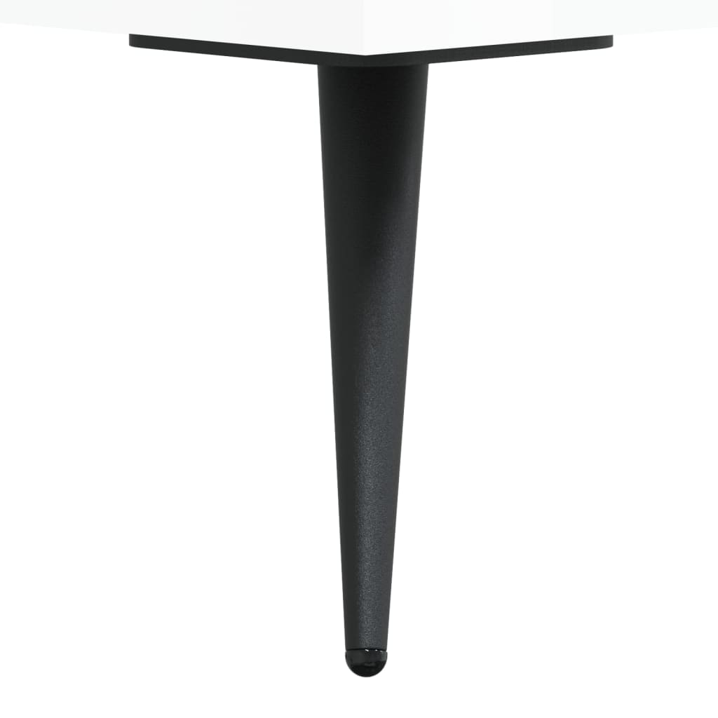 Coffee table, glossy white, 50x50x40 cm, composite wood
