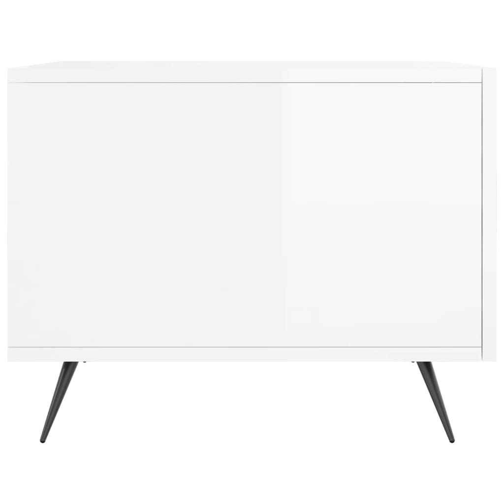 Coffee table, 2 pcs., glossy white, 50x50x40 cm