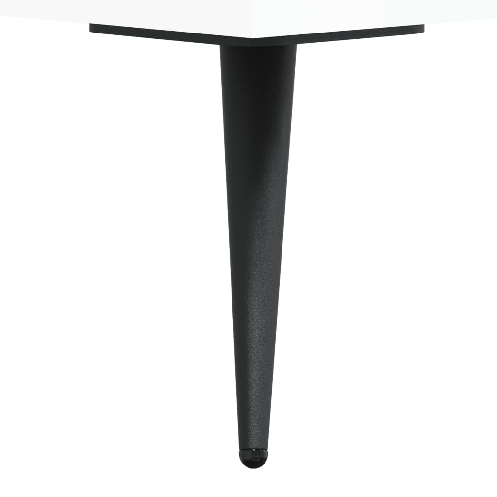 Coffee table, 2 pcs., glossy white, 50x50x40 cm