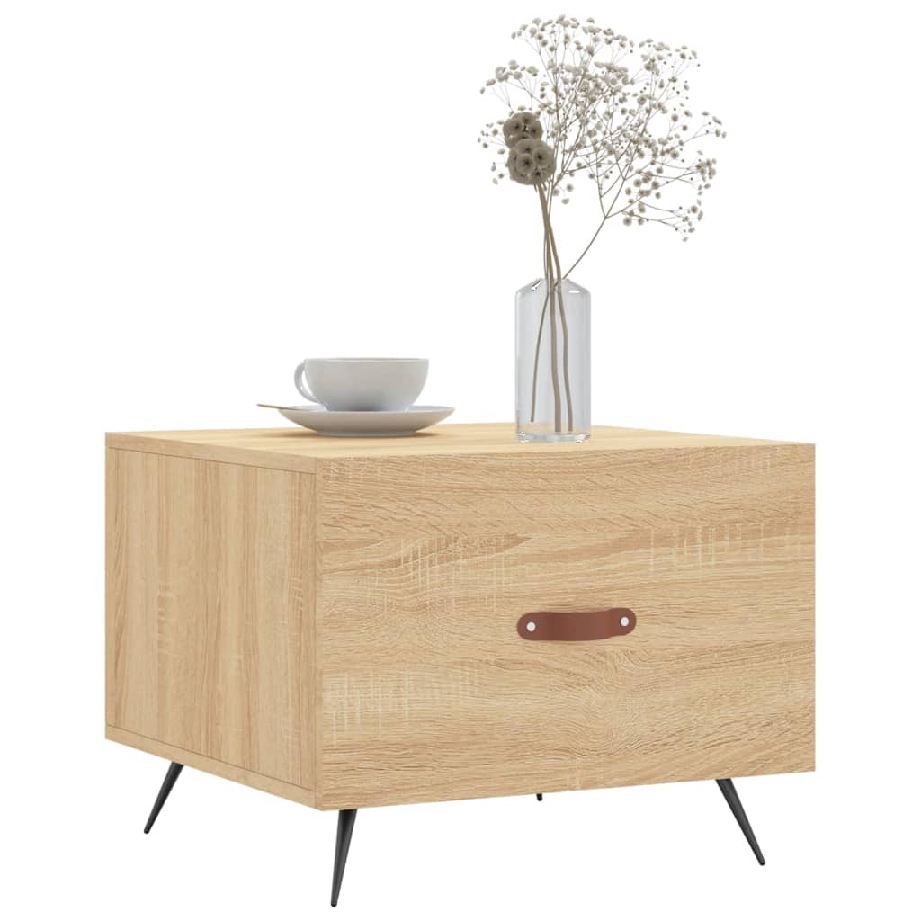 Coffee table, sonoma oak, 50x50x40 cm, processed wood