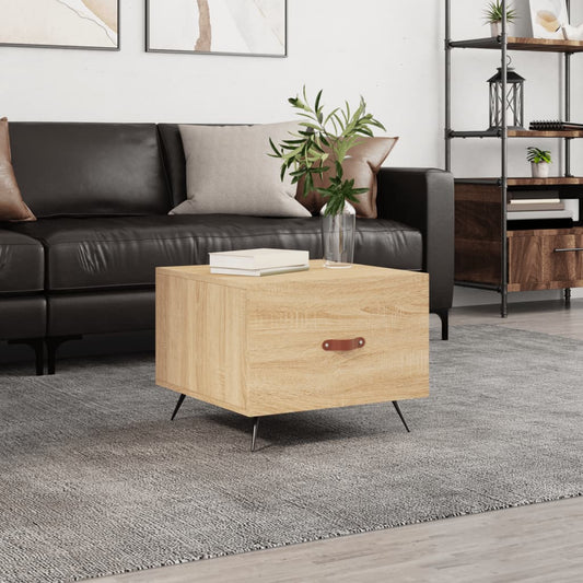 Coffee table, sonoma oak, 50x50x40 cm, processed wood