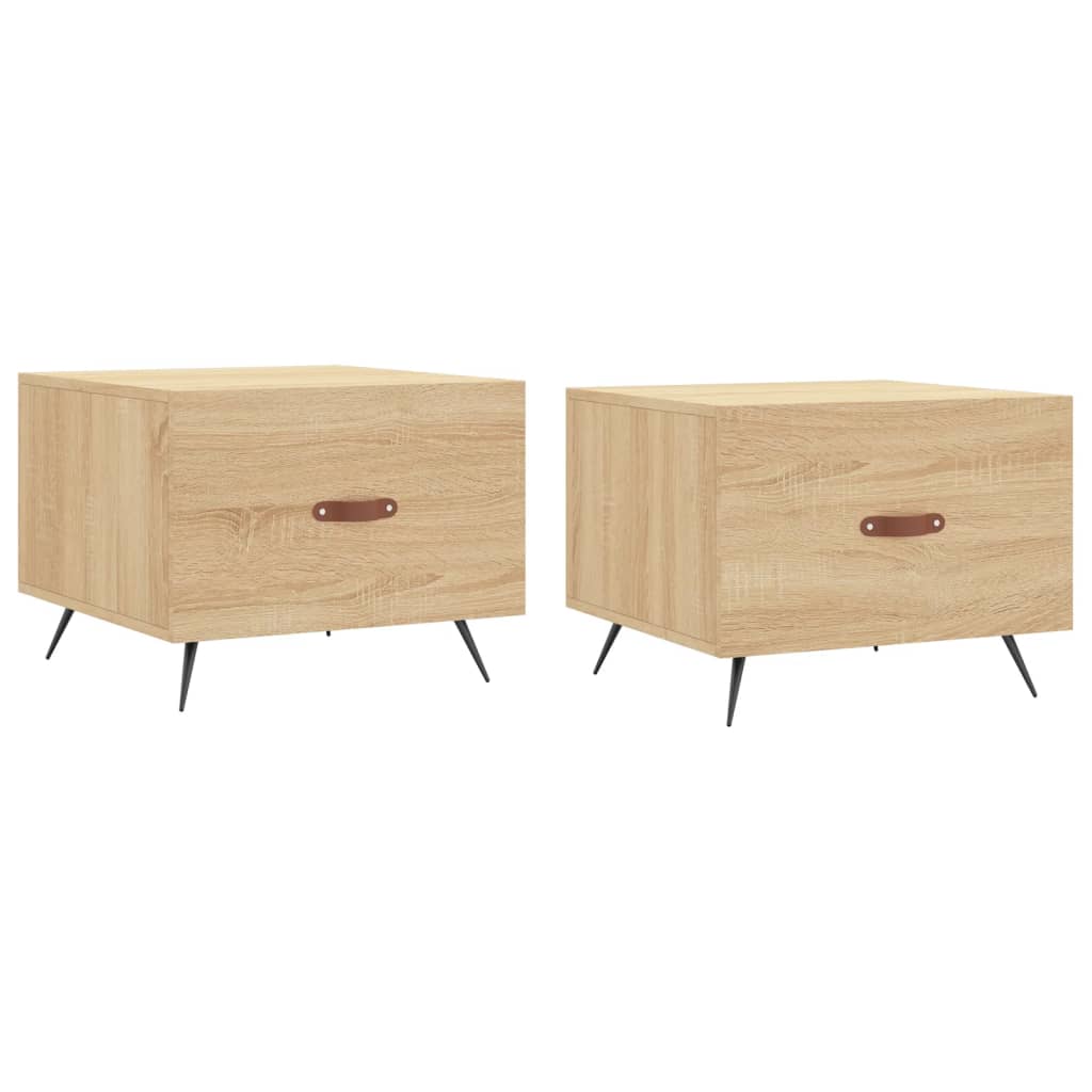 Coffee tables 2 pcs. sonoma oak 50x50x40 cm composite wood