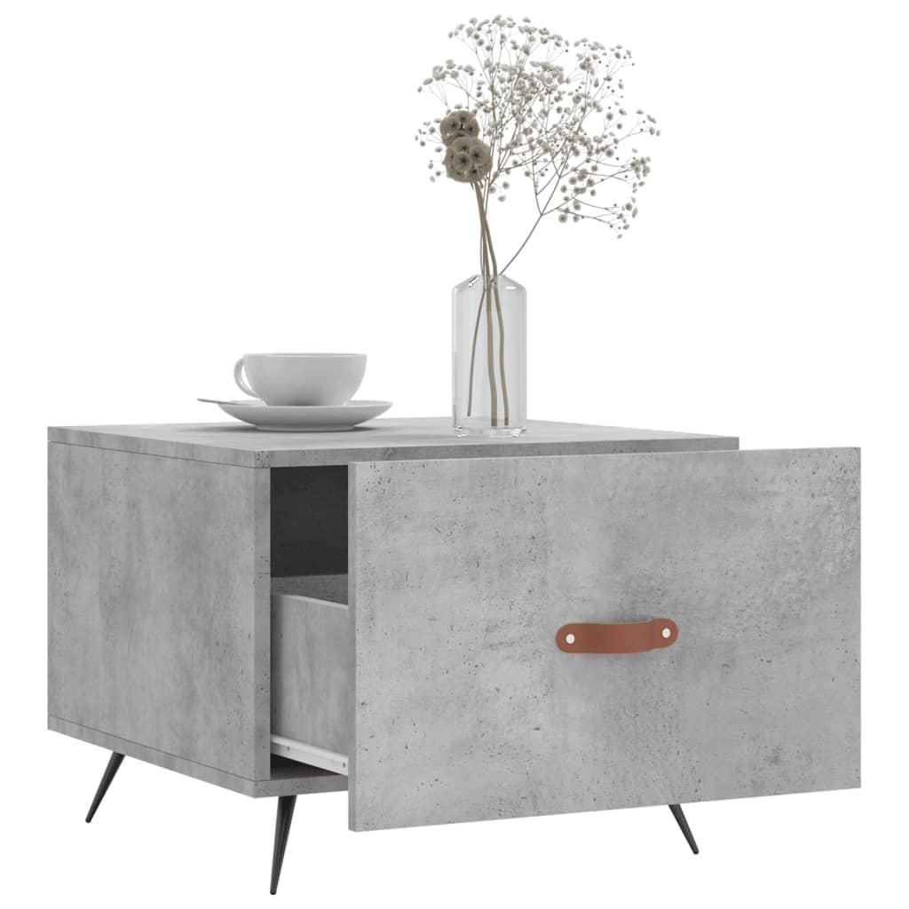 Coffee table, concrete gray, 50x50x40 cm, composite wood
