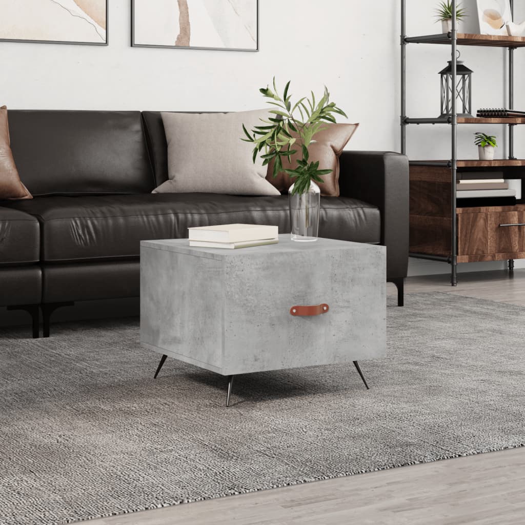 Coffee table, concrete gray, 50x50x40 cm, composite wood