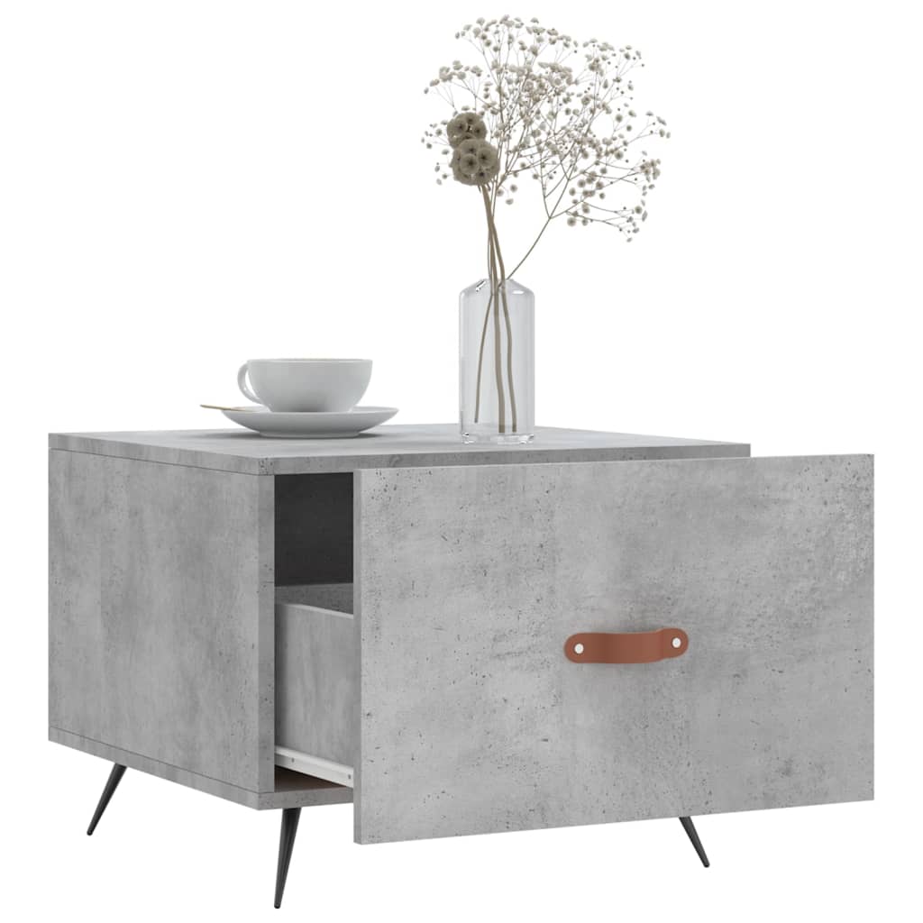 Coffee tables, 2 pcs., concrete gray, 50x50x40 cm, composite wood