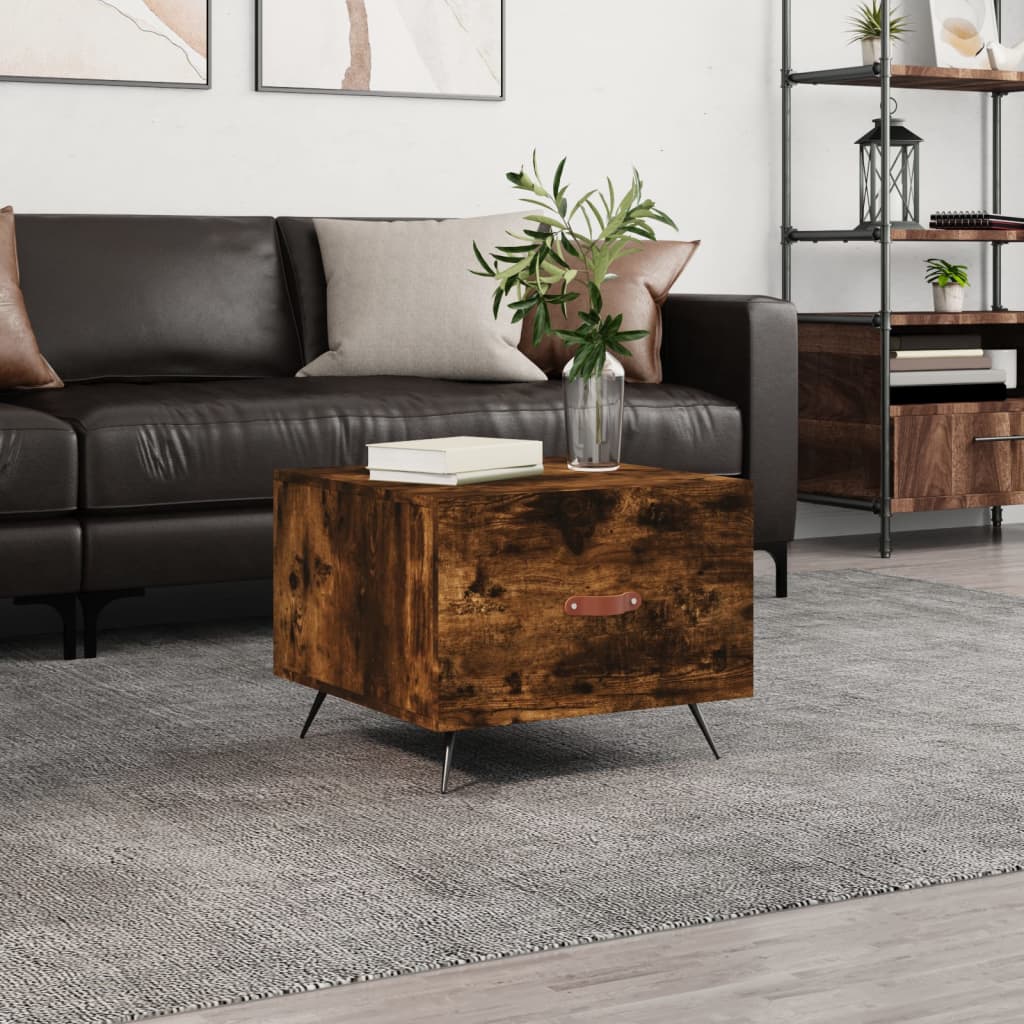 Coffee table, smoky oak, 50x50x40 cm, processed wood