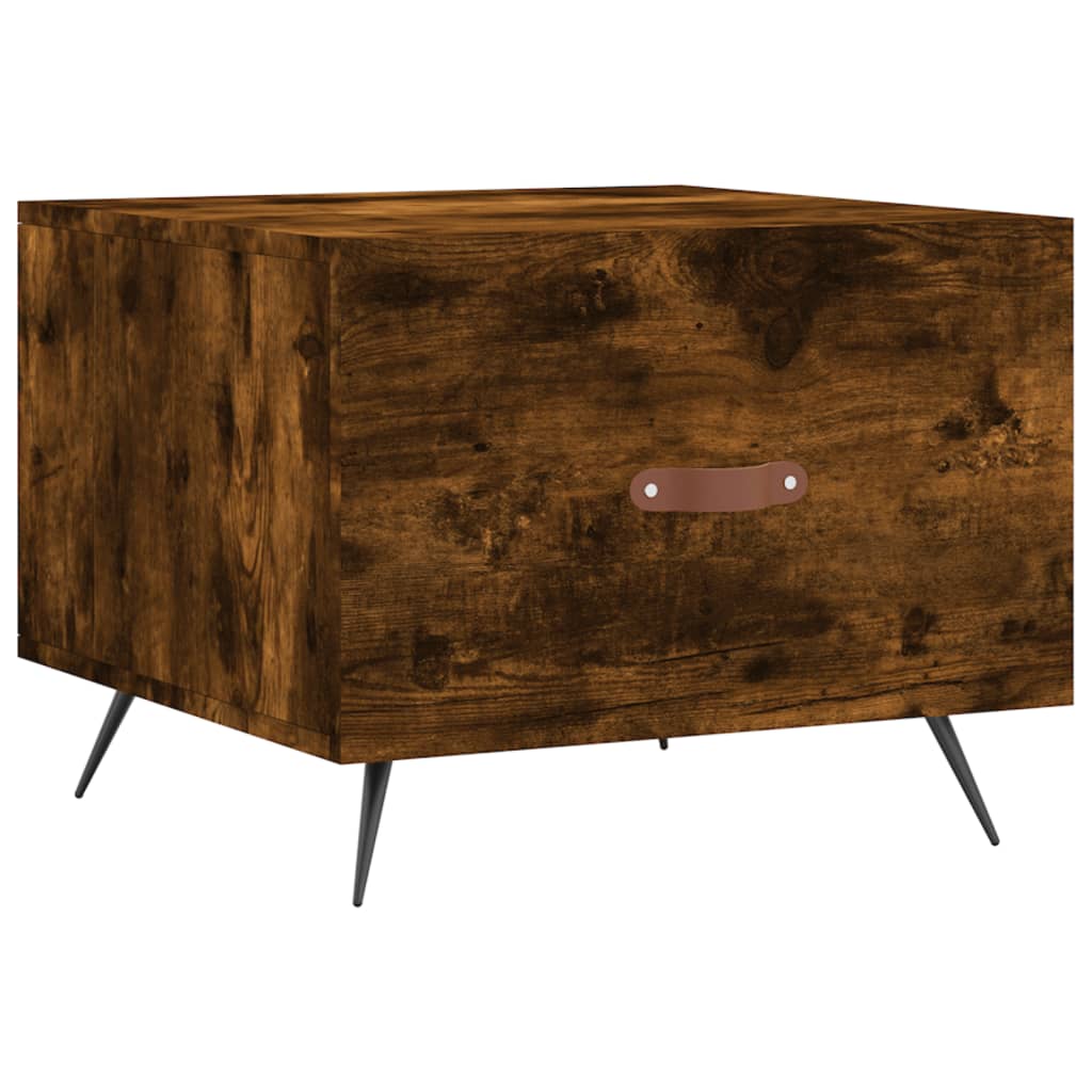 Coffee tables 2 pcs. smoky oak 50x50x40 cm composite wood