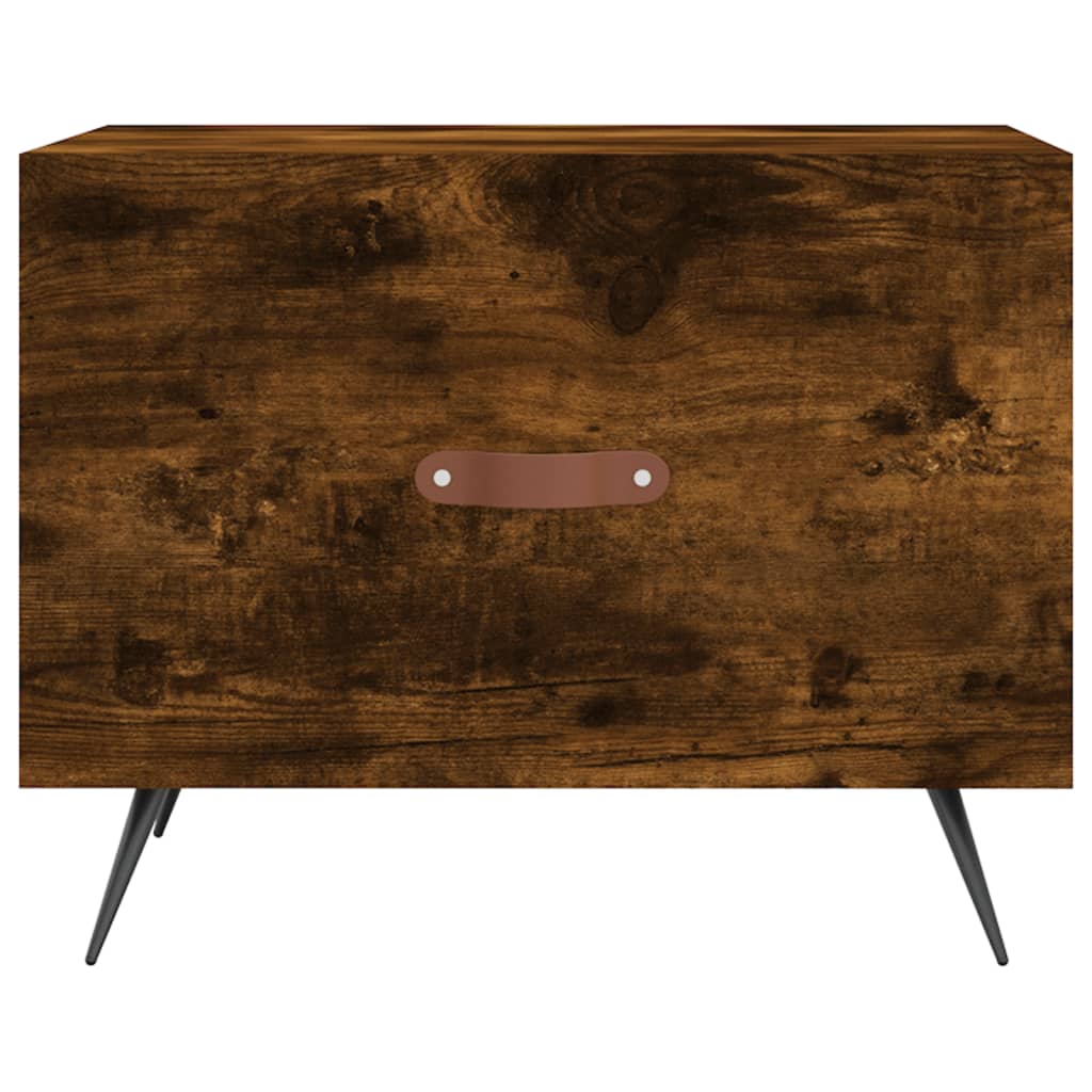 Coffee tables 2 pcs. smoky oak 50x50x40 cm composite wood