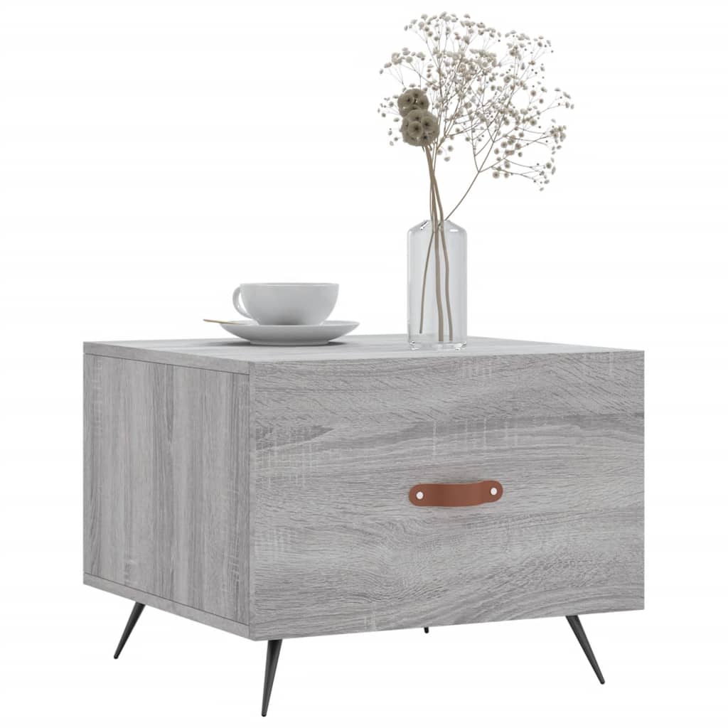 Coffee table, sonoma grey, 50x50x40 cm, processed wood