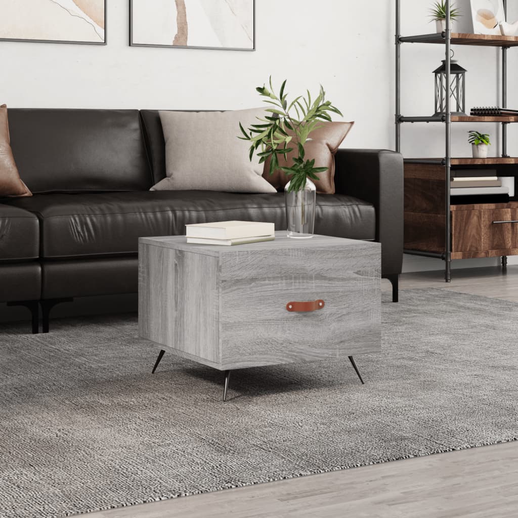 Coffee table, sonoma grey, 50x50x40 cm, processed wood