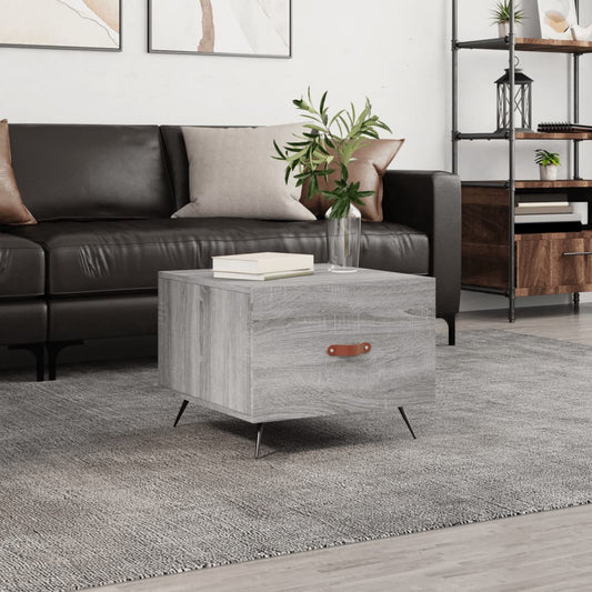 Coffee table, sonoma grey, 50x50x40 cm, processed wood