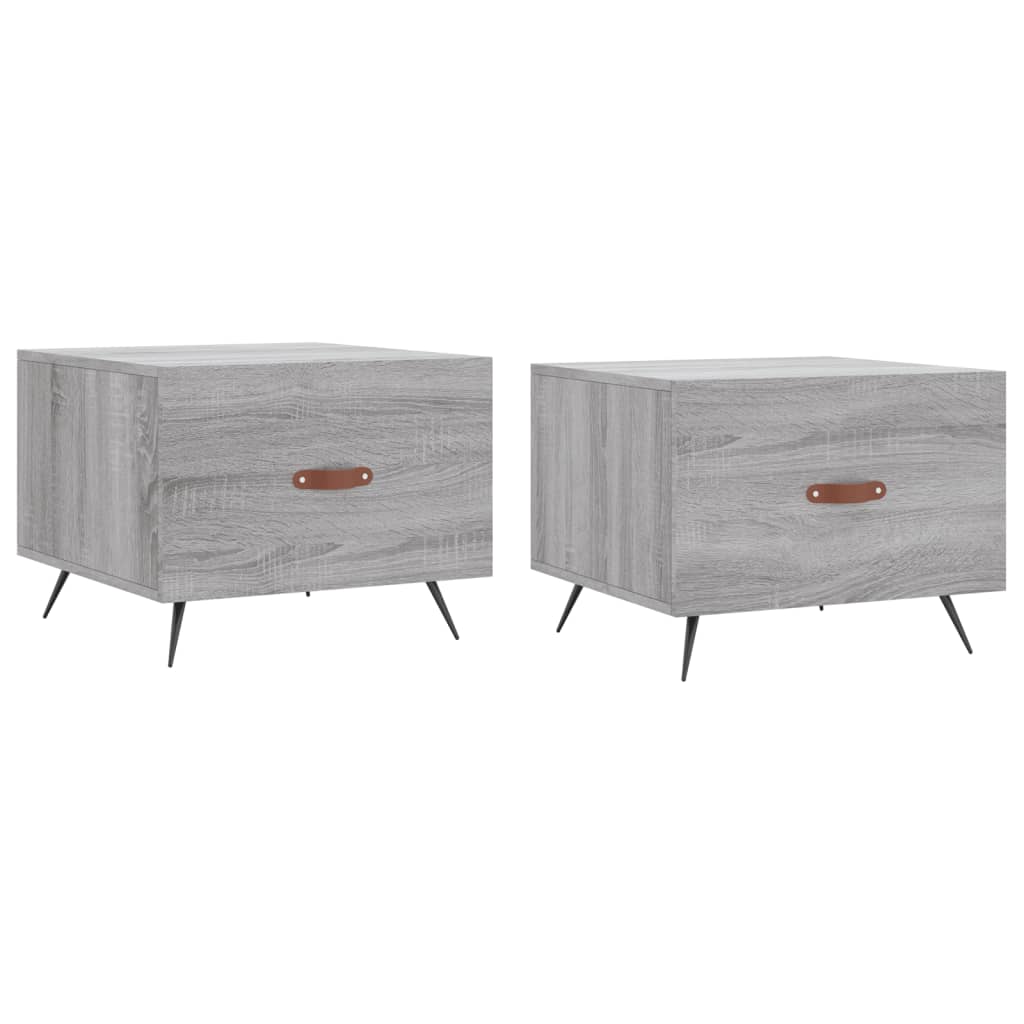 Coffee tables, 2 pcs., sonoma gray, 50x50x40 cm, composite wood