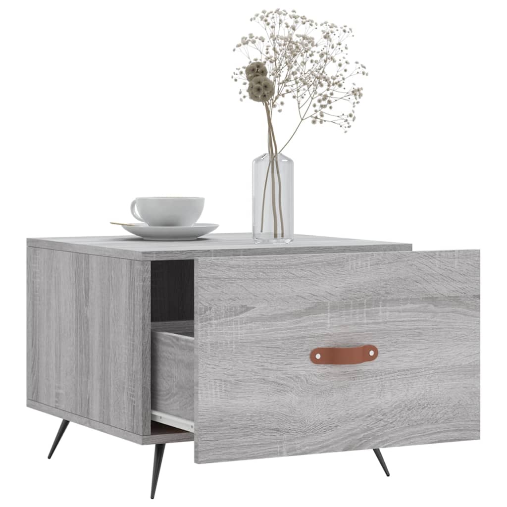 Coffee tables, 2 pcs., sonoma gray, 50x50x40 cm, composite wood