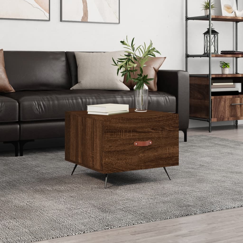 Coffee table, brown oak, 50x50x40 cm, processed wood