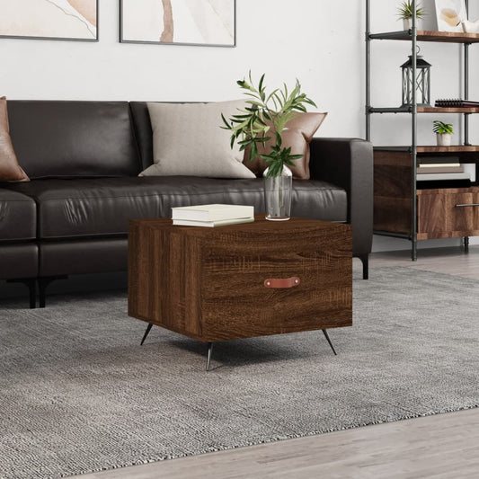 Coffee table, brown oak, 50x50x40 cm, processed wood