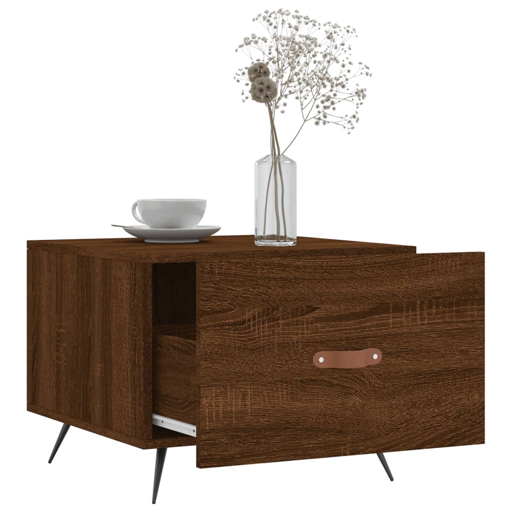 Coffee tables, 2 pcs. brown oak, 50x50x40 cm, composite wood