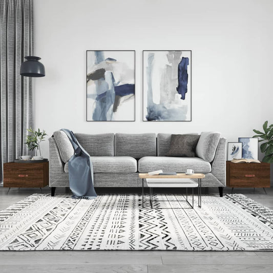 Coffee tables, 2 pcs. brown oak, 50x50x40 cm, composite wood