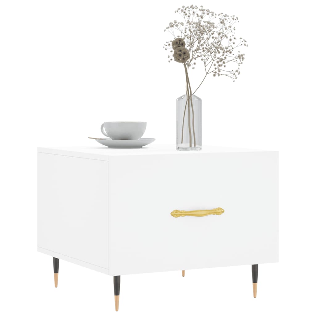 Coffee table, white, 50x50x40 cm, composite wood