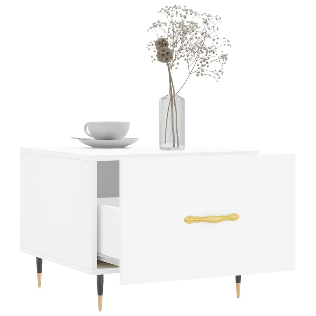 Coffee table, white, 50x50x40 cm, composite wood