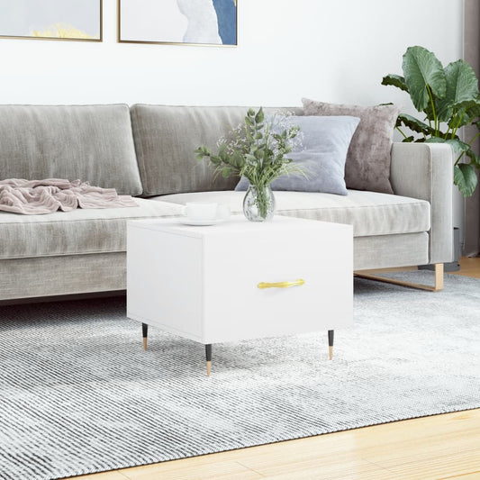 Coffee table, white, 50x50x40 cm, composite wood