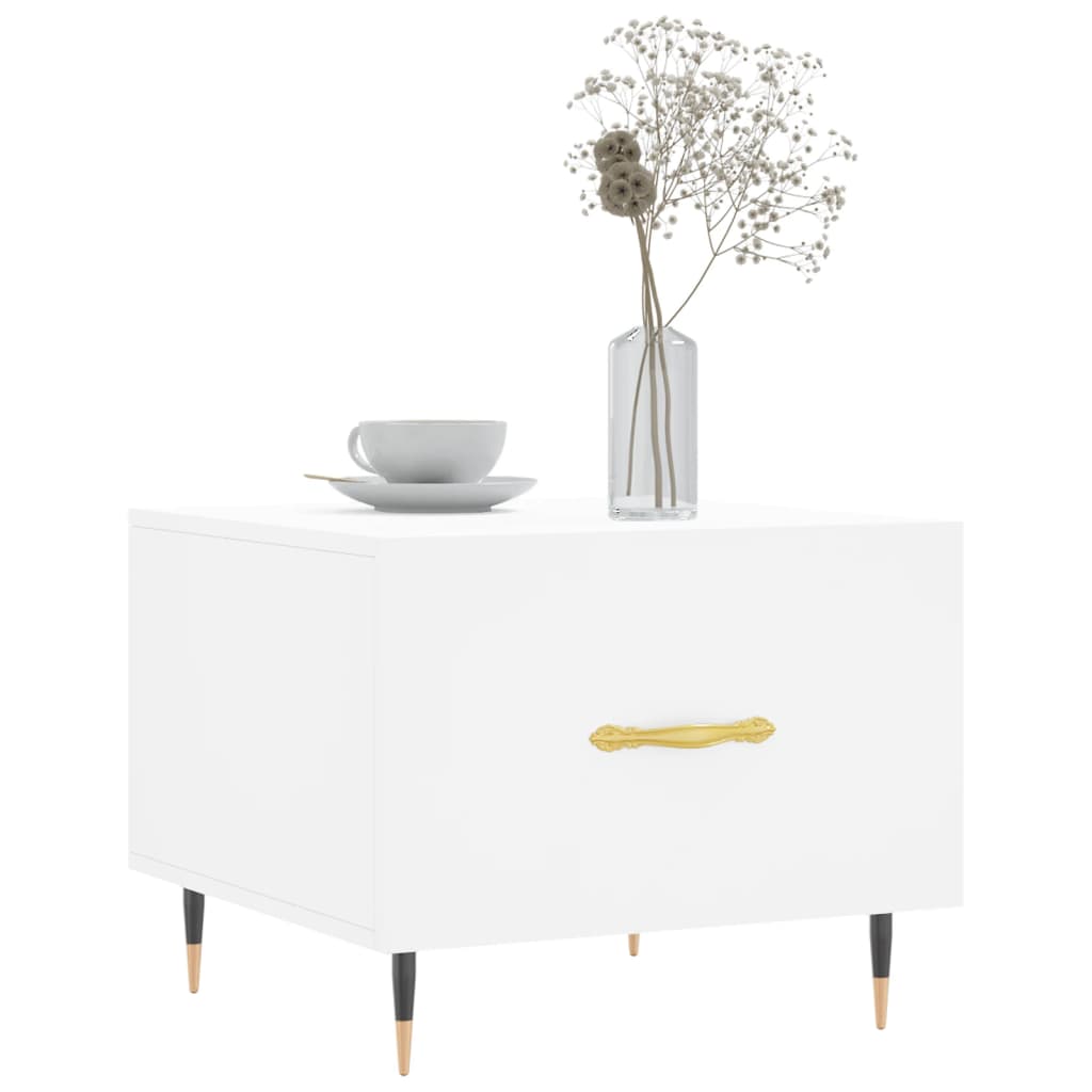 Coffee tables, 2 pcs., white, 50x50x40 cm, composite wood