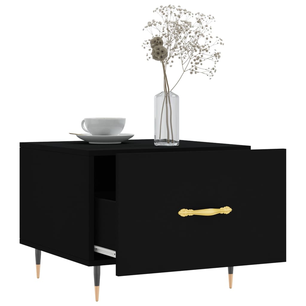 Coffee table, black, 50x50x40 cm, composite wood
