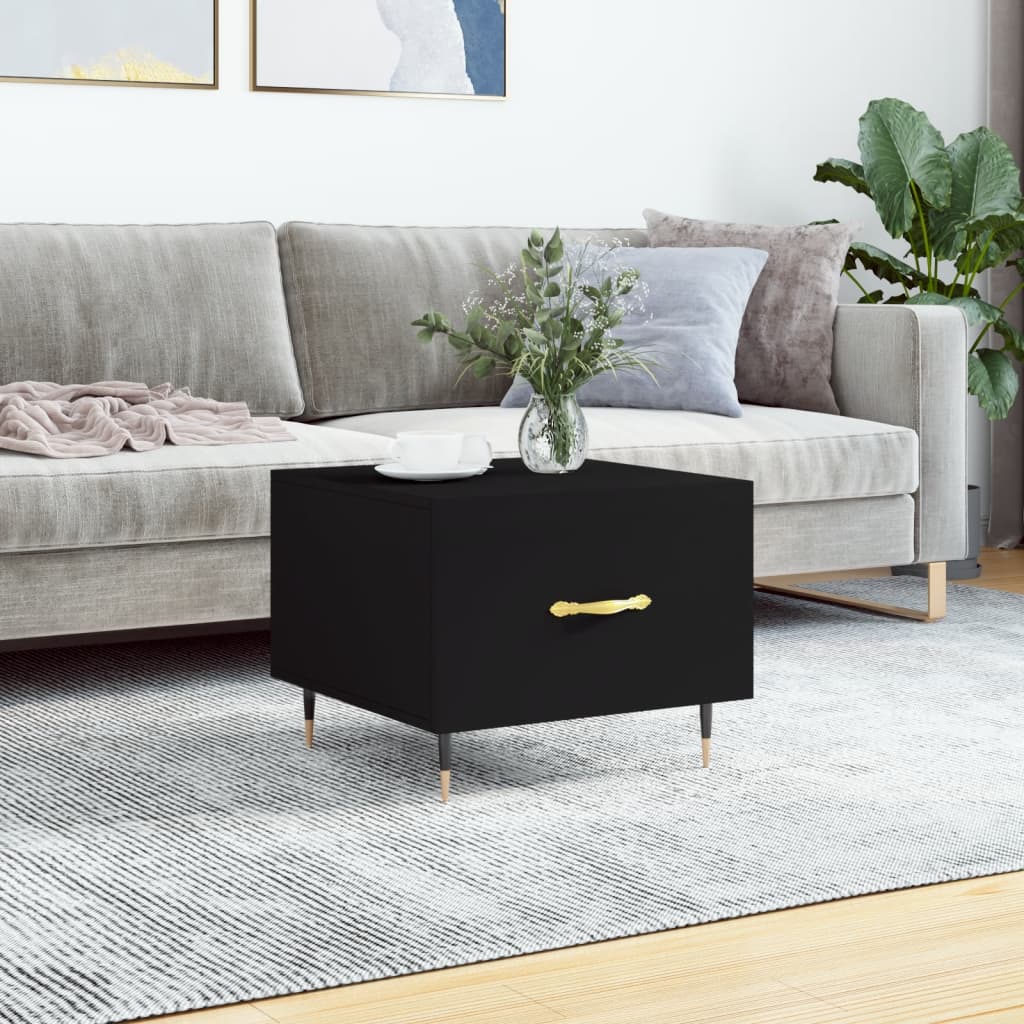 Coffee table, black, 50x50x40 cm, composite wood