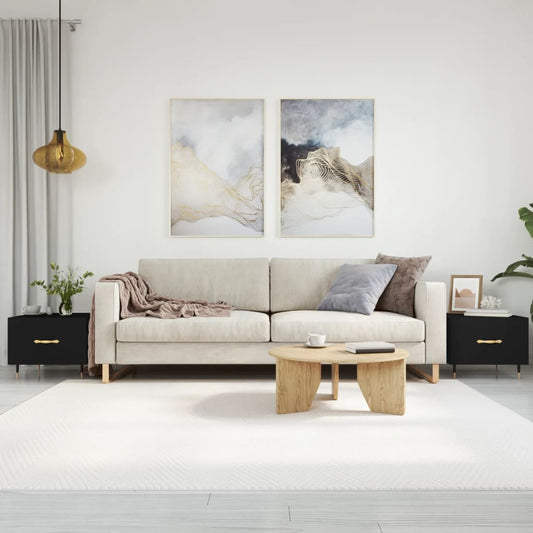 Coffee tables, 2 pcs., black, 50x50x40 cm, composite wood