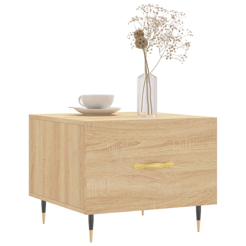 Coffee table, sonoma oak, 50x50x40 cm, processed wood